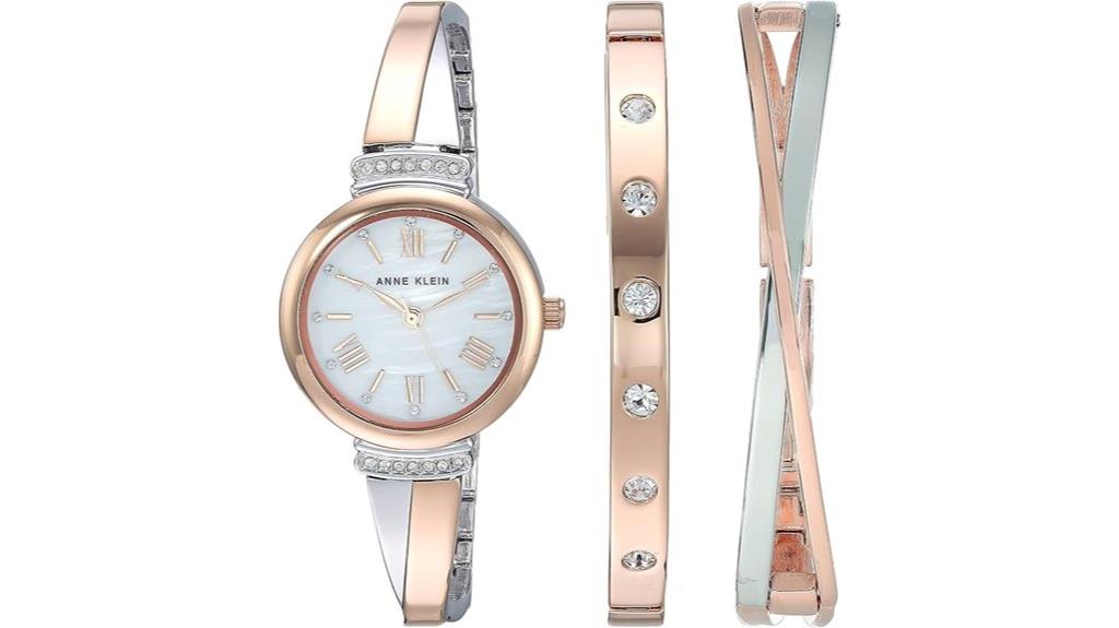 anne klein crystal bangle watch
