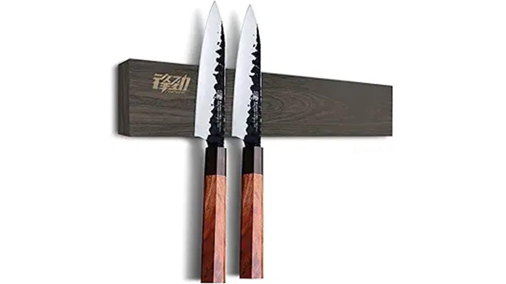 ash wood magnetic knife strip