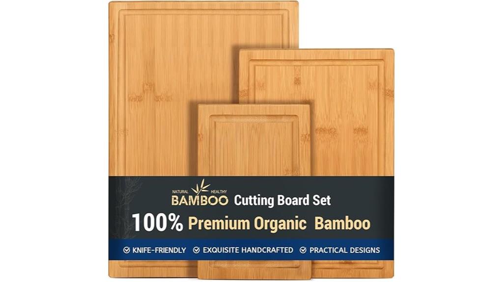 bamboo kitchen cutting set