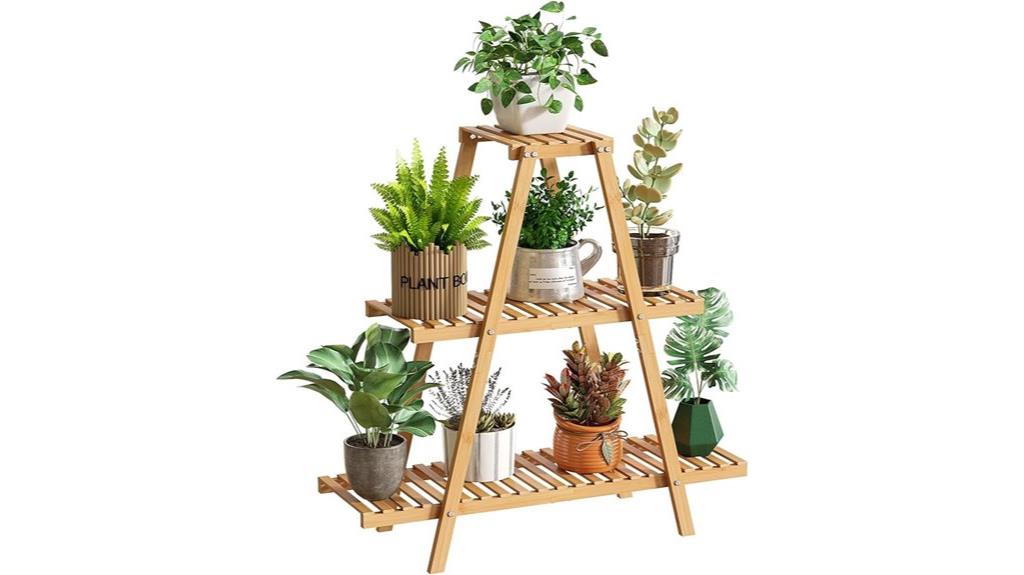 bamboo tiers for plants