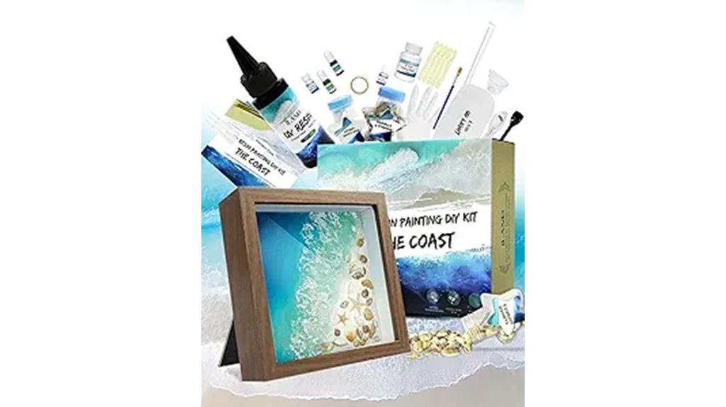 beach ocean resin art