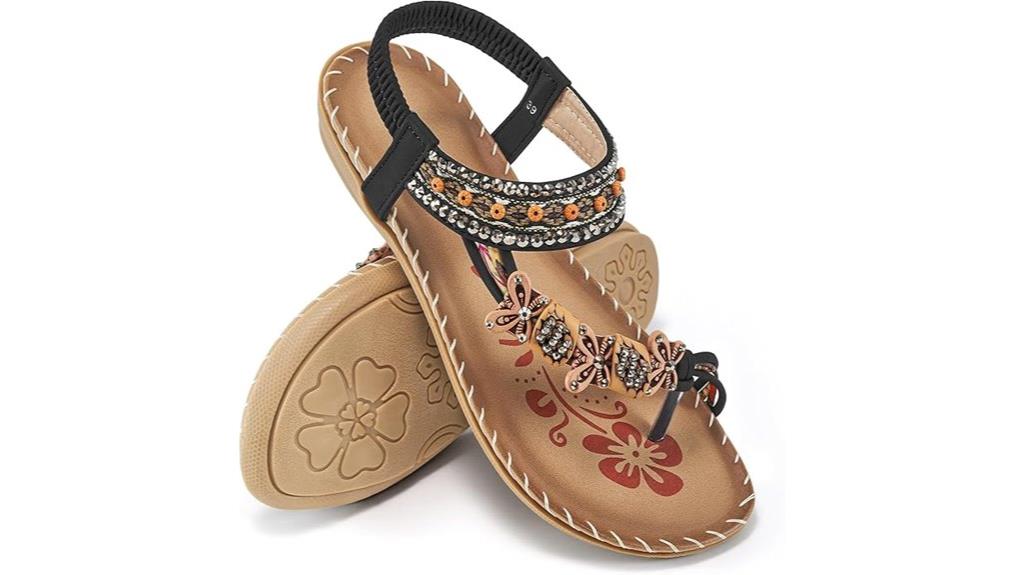 beaded flat sandals