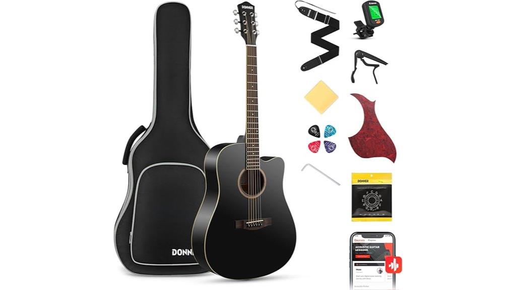 beginner donner black guitar