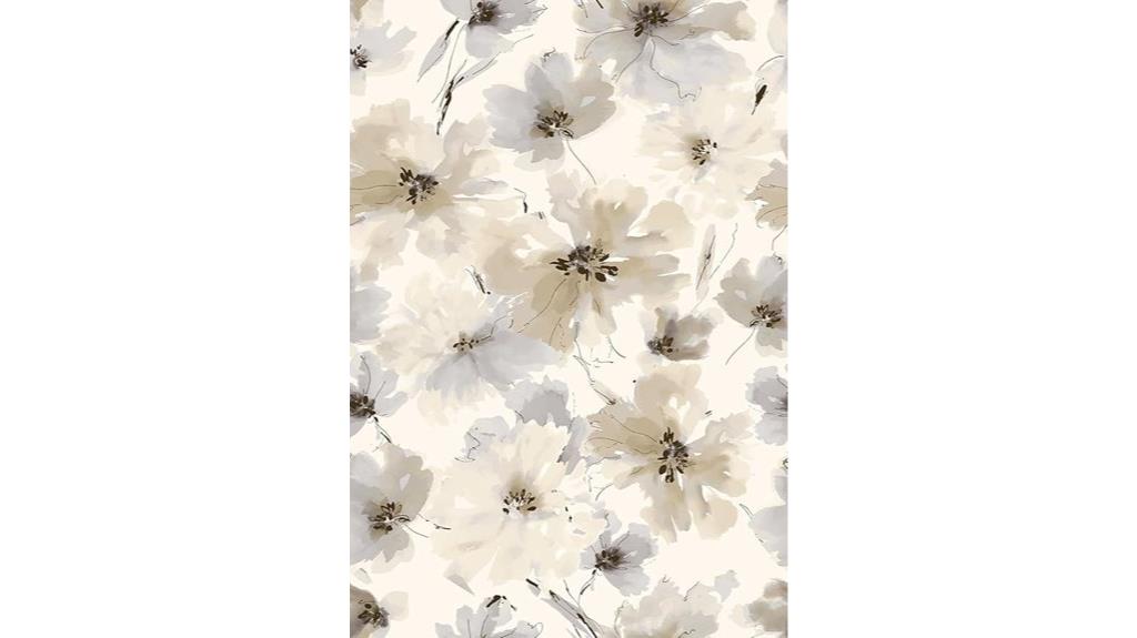 beige yellow watercolor flowers