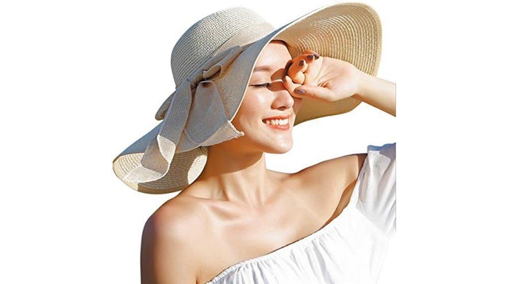 big bowknot straw sun hat