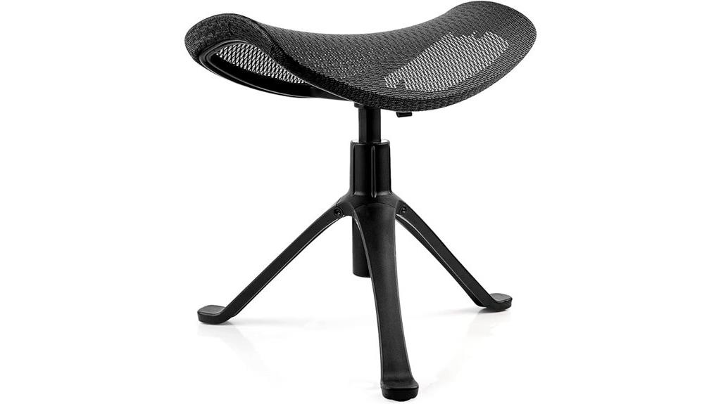 black adjustable desk footrest