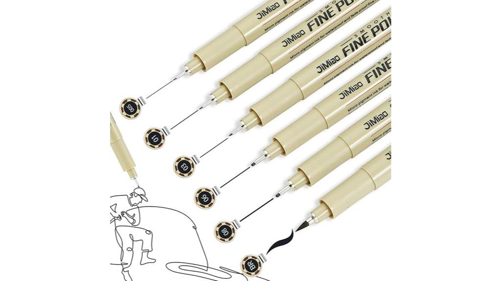 black fineline pen set