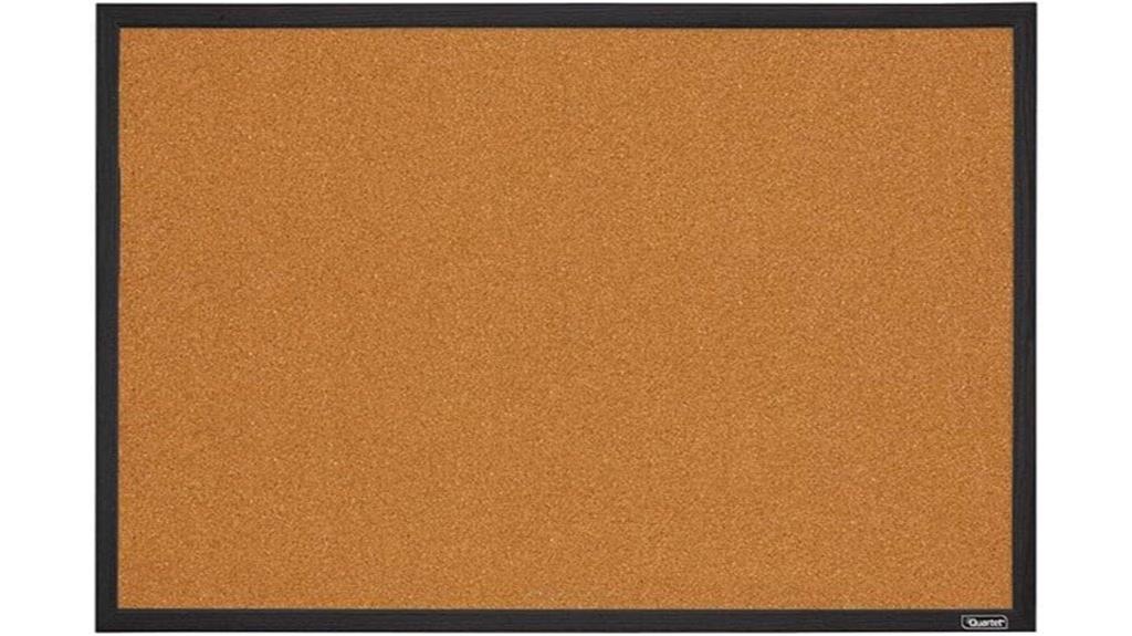 black frame cork bulletin board