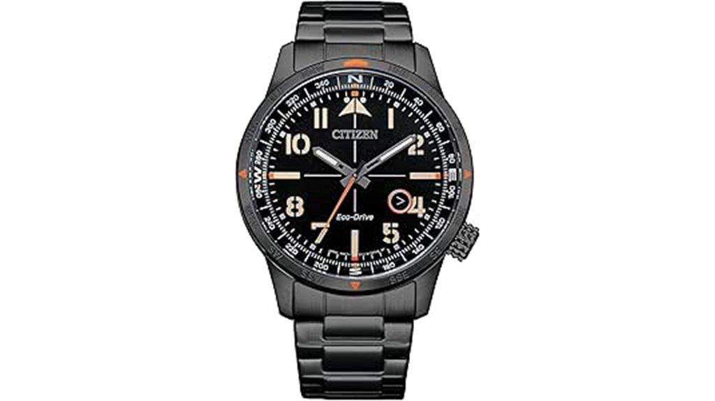 black ip stainless steel watch