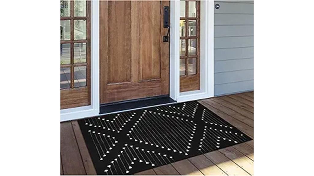 black outdoor rug