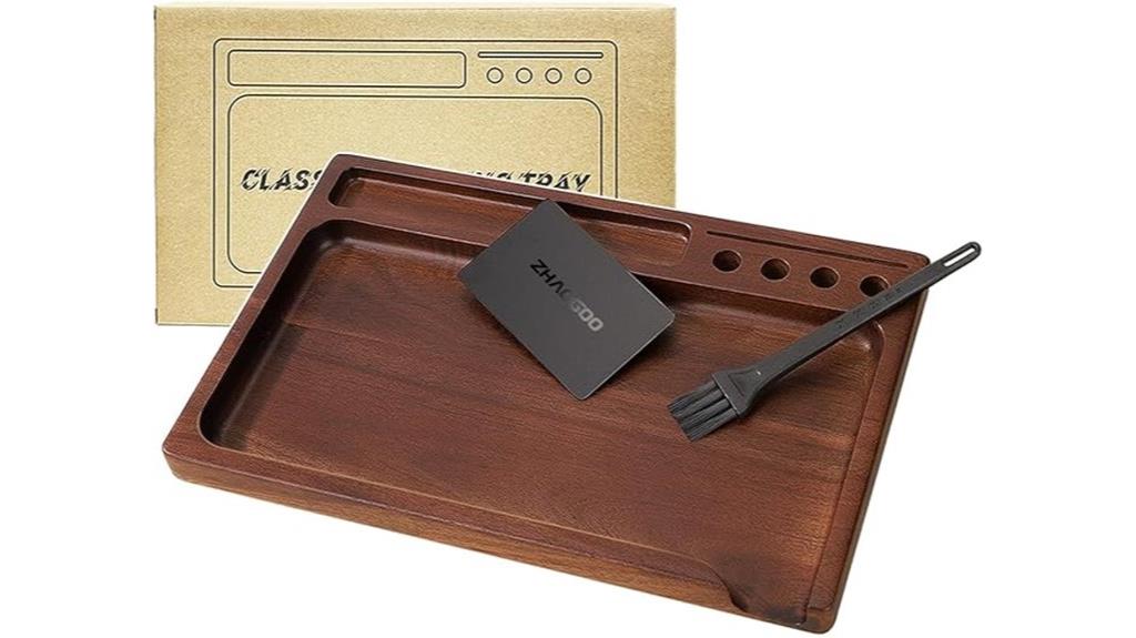 black walnut rolling tray