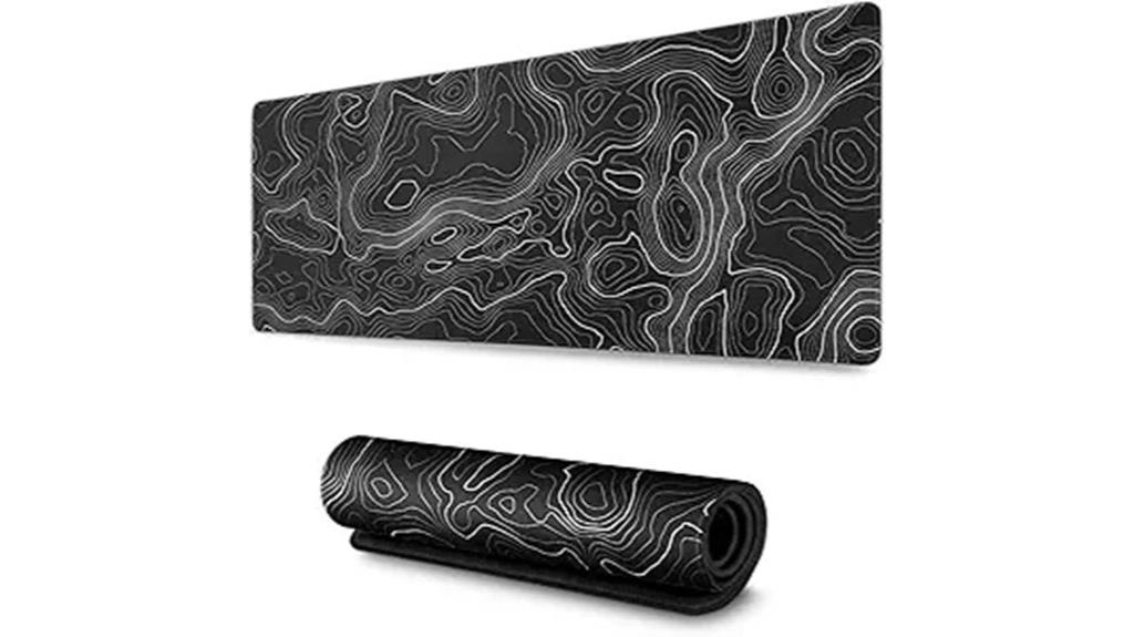 black white topographic mouse pad