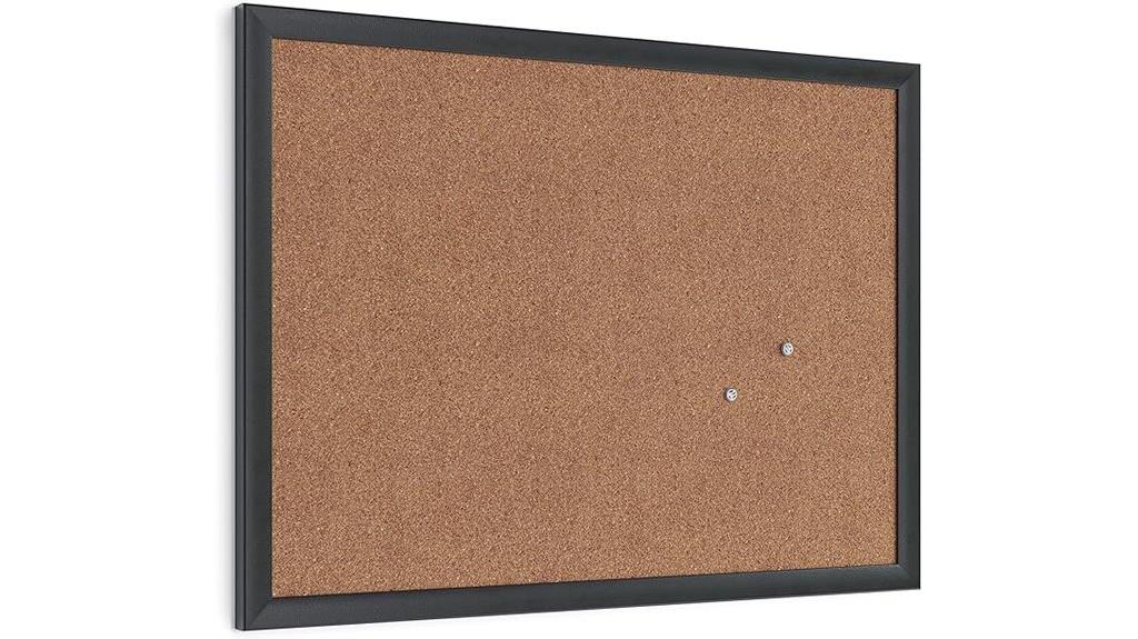 black wood frame bulletin board