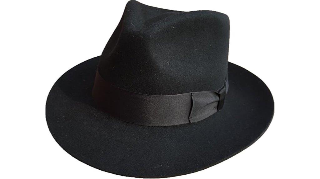 black wool fedora