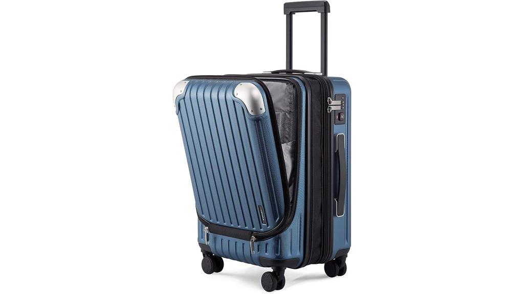 blue 20 inch spinner luggage