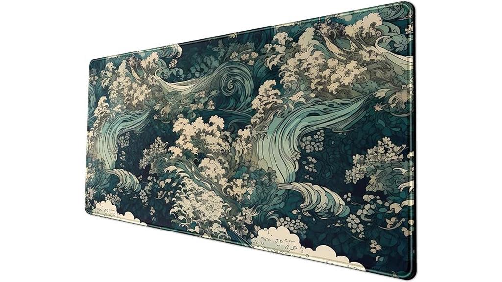 blue sea wave mouse pad