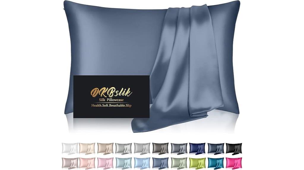 blue silk pillowcase for hair