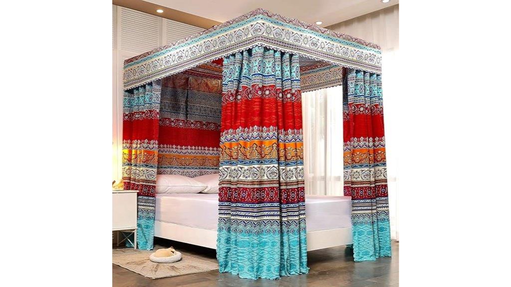 bohemian bed curtain