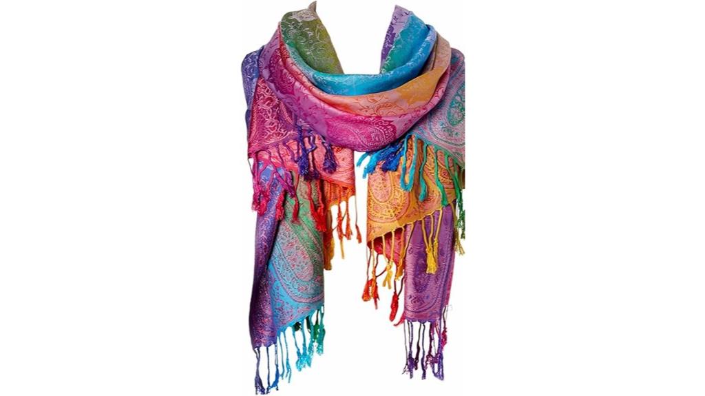 bohemian floral travel scarf