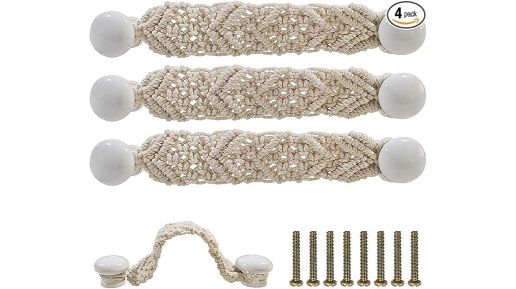 bohemian rope drawer pulls