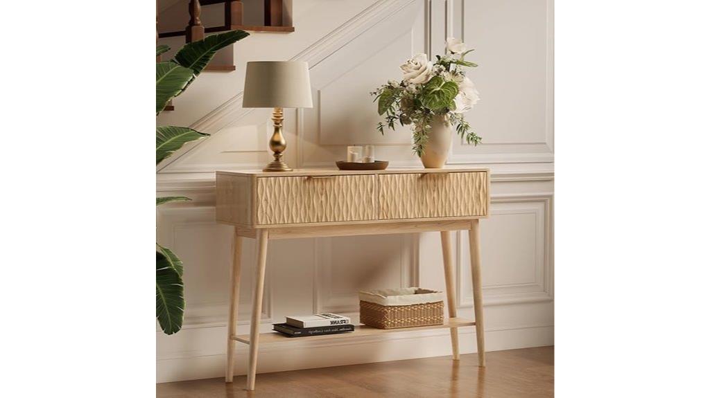 boho console with storage