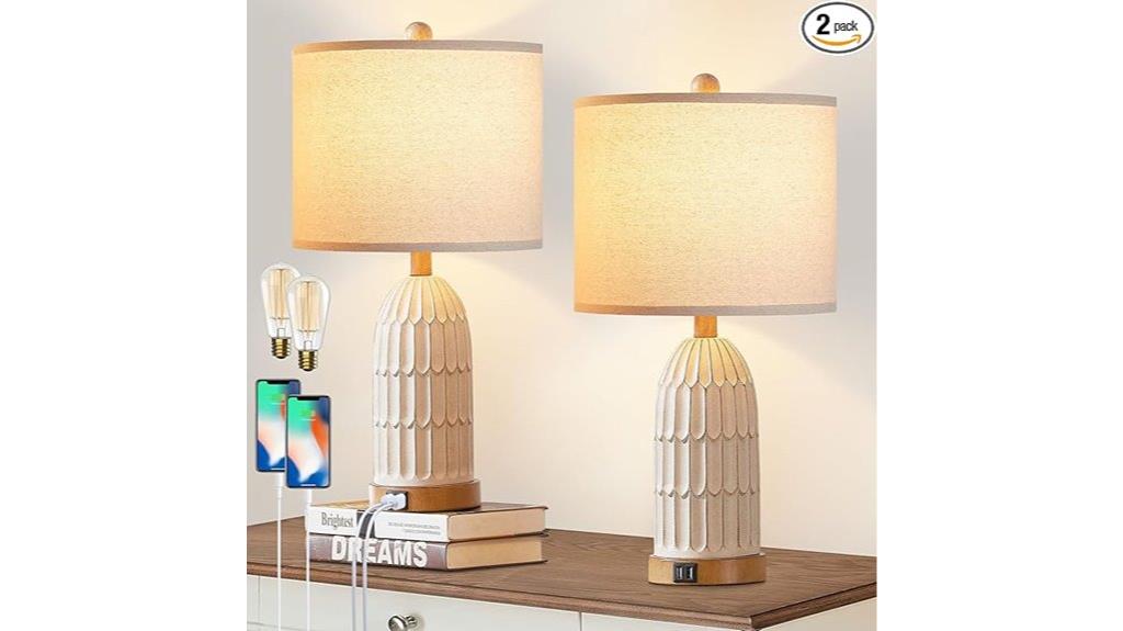 boho dimmable usb lamps