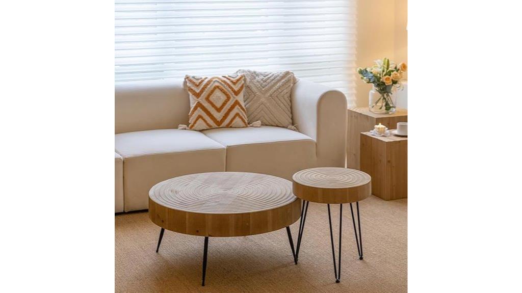 boho farmhouse nesting tables