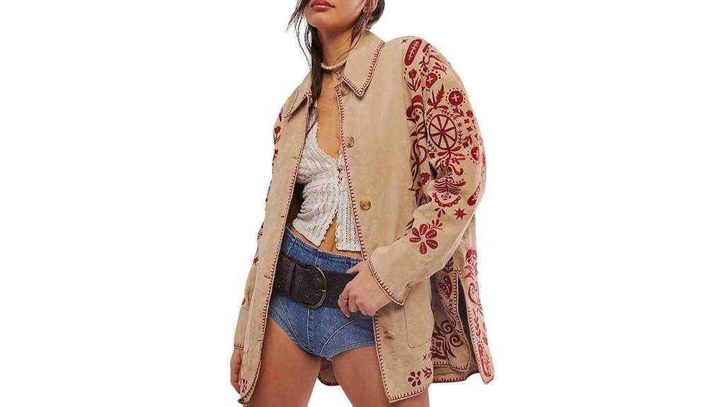 boho faux suede shacket