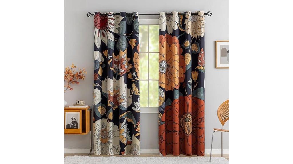 boho floral bedroom curtains