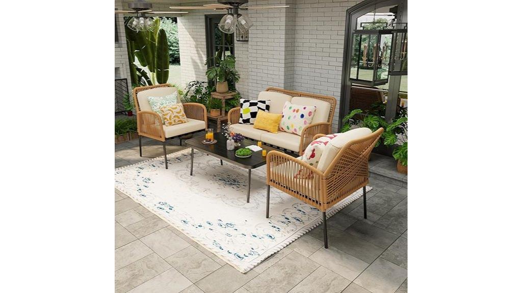 boho four piece patio set