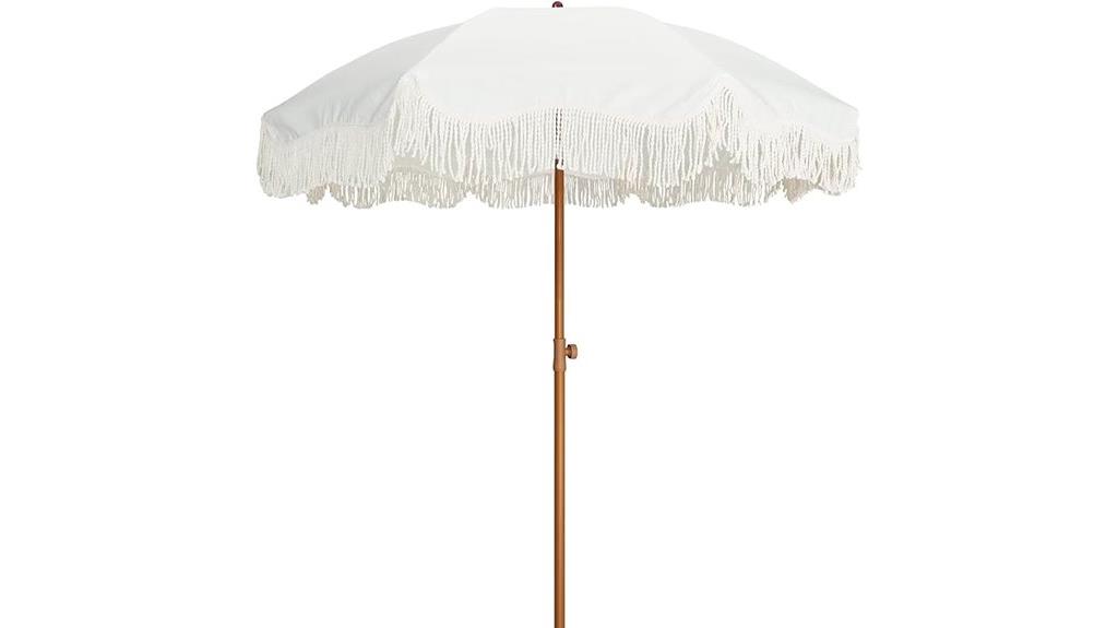 boho fringe outdoor umbrella