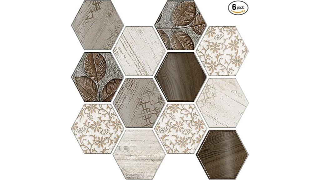 boho hexagon backsplash decals