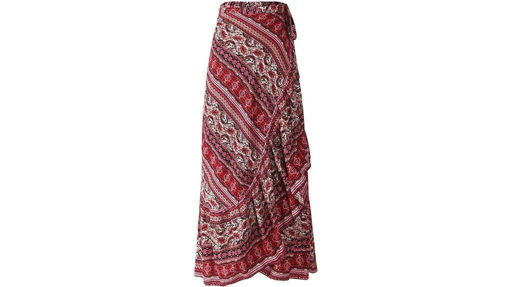boho high waist skirt