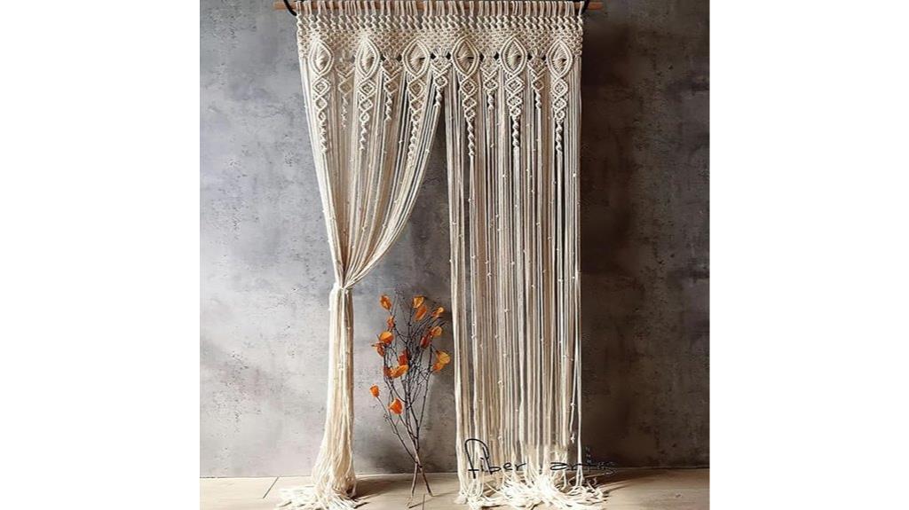 boho macrame wall curtain
