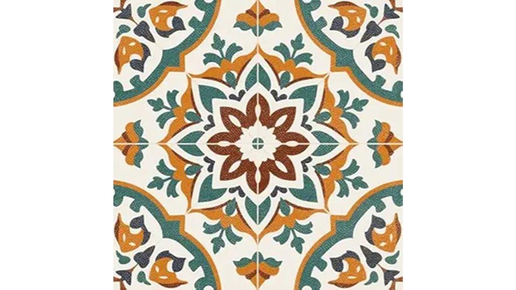 boho moroccan floral tiles