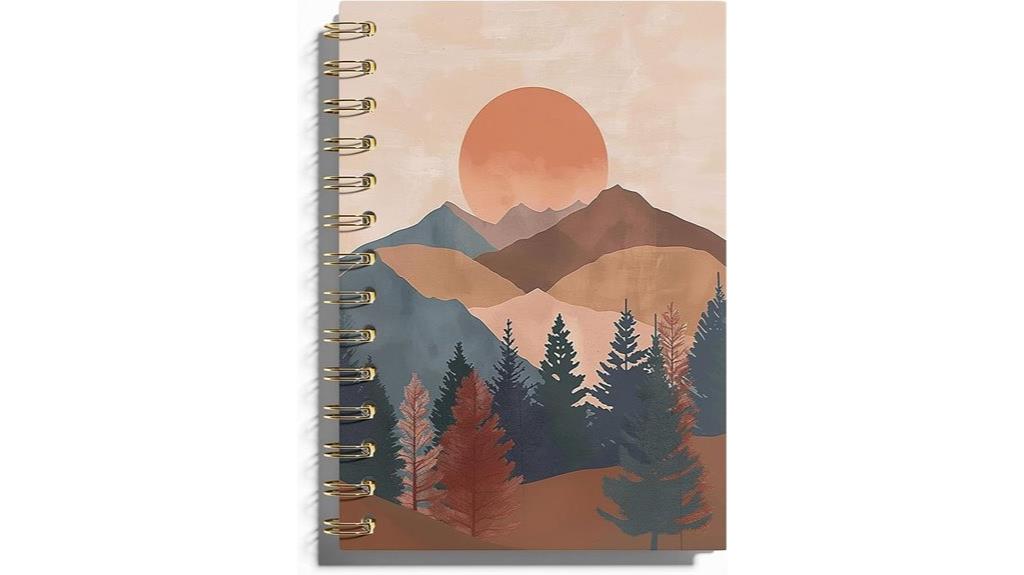 boho preppy spiral notebook