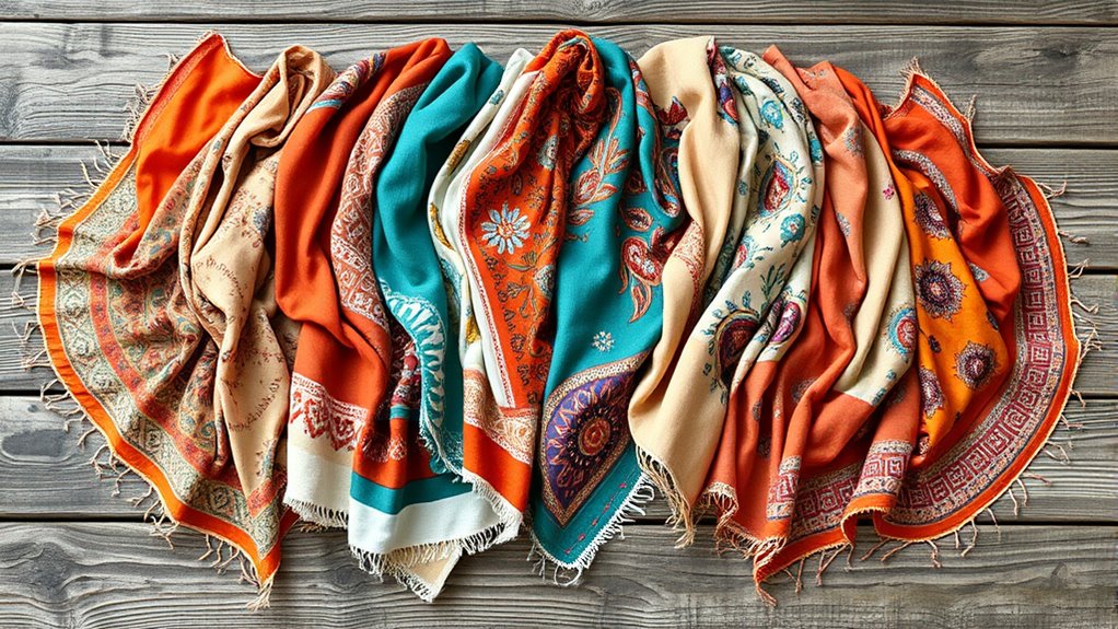 boho printed scarves list