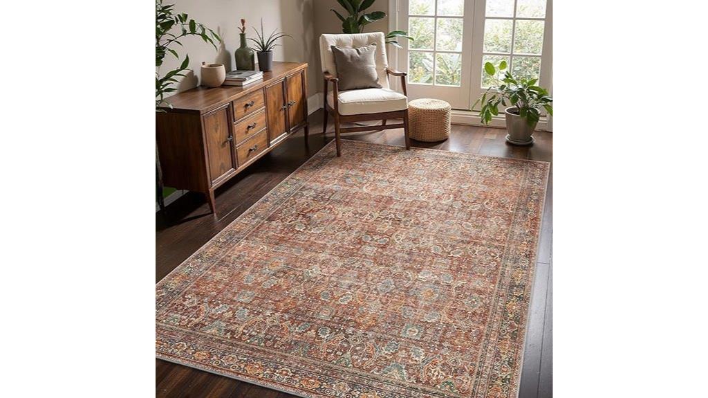 boho washable area rug