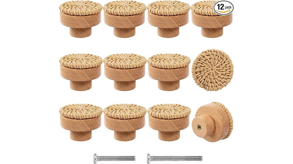 boho wood drawer knobs