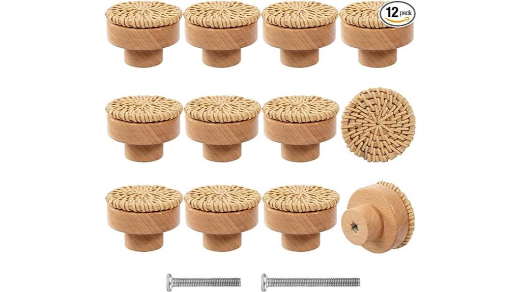 boho wood dresser knobs