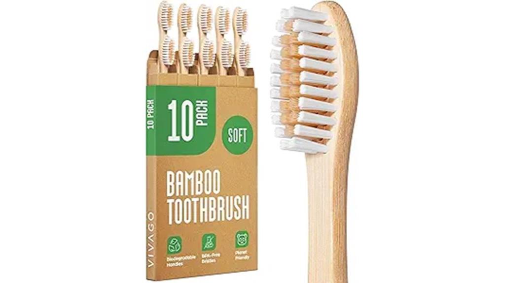 bpa free bamboo toothbrushes pack