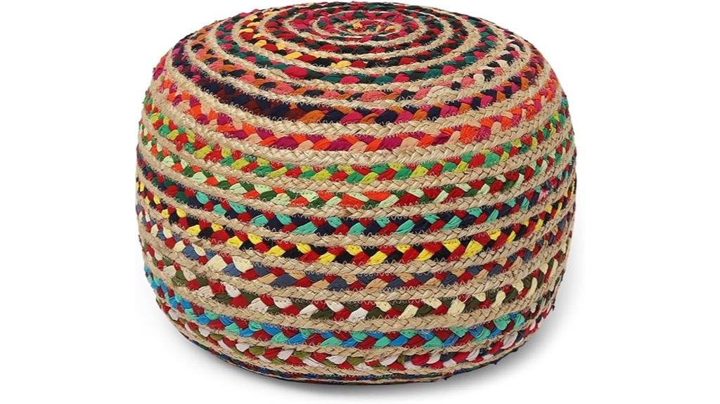braided multi size ottoman