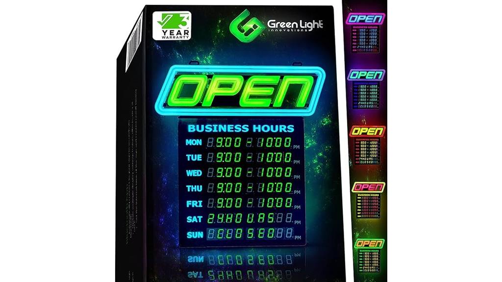 bright led open sign