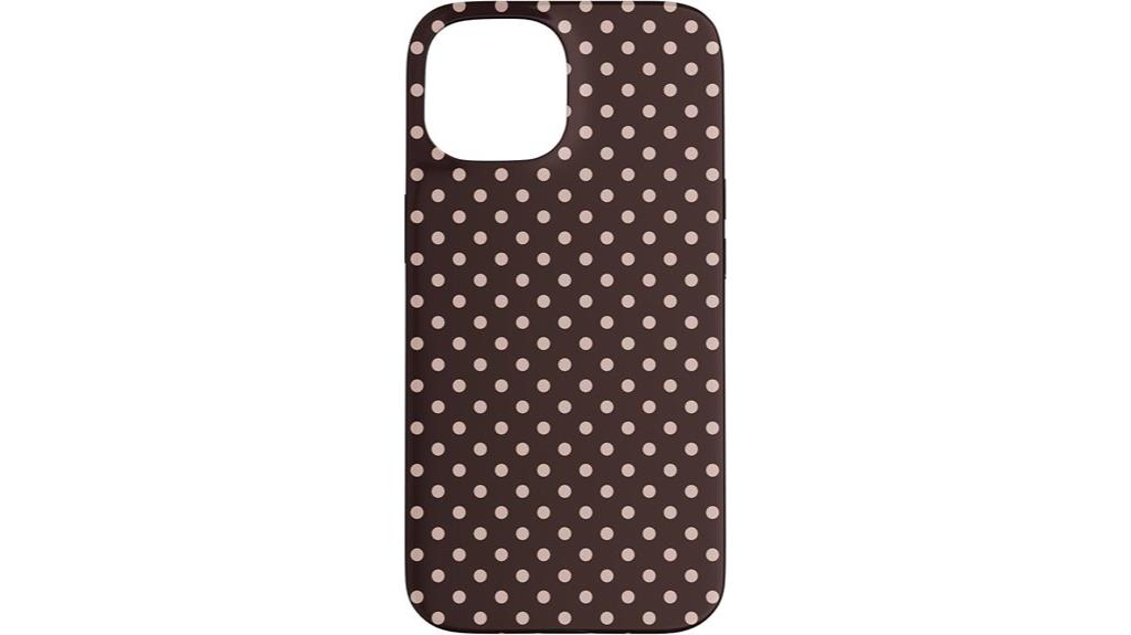 brown polka dot iphone case
