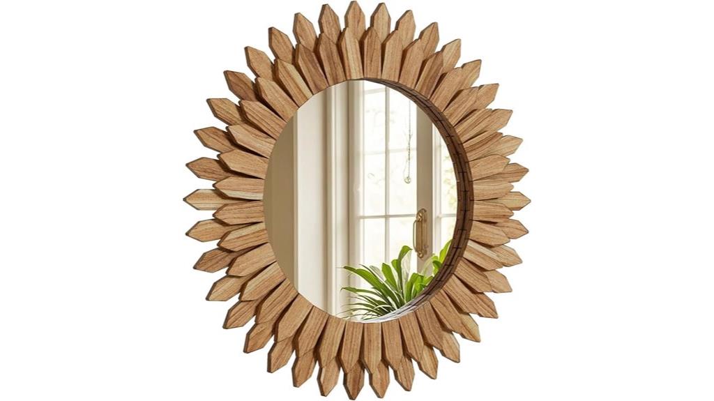 brown sunburst mirror
