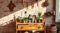 chic boho bar carts