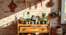 chic boho bar carts