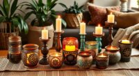 chic boho candle decor