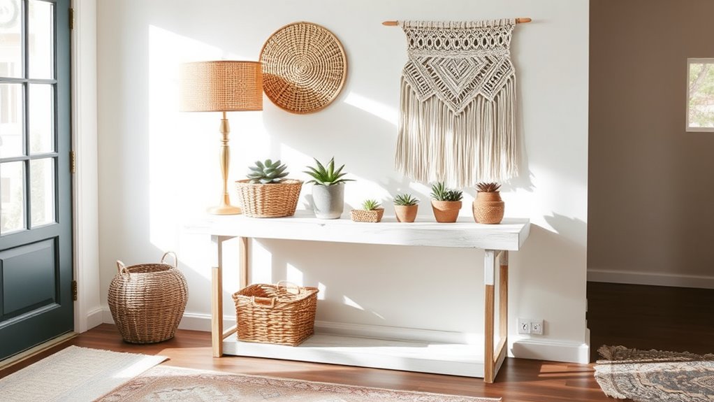 chic boho console tables