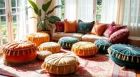 chic boho pouf selection